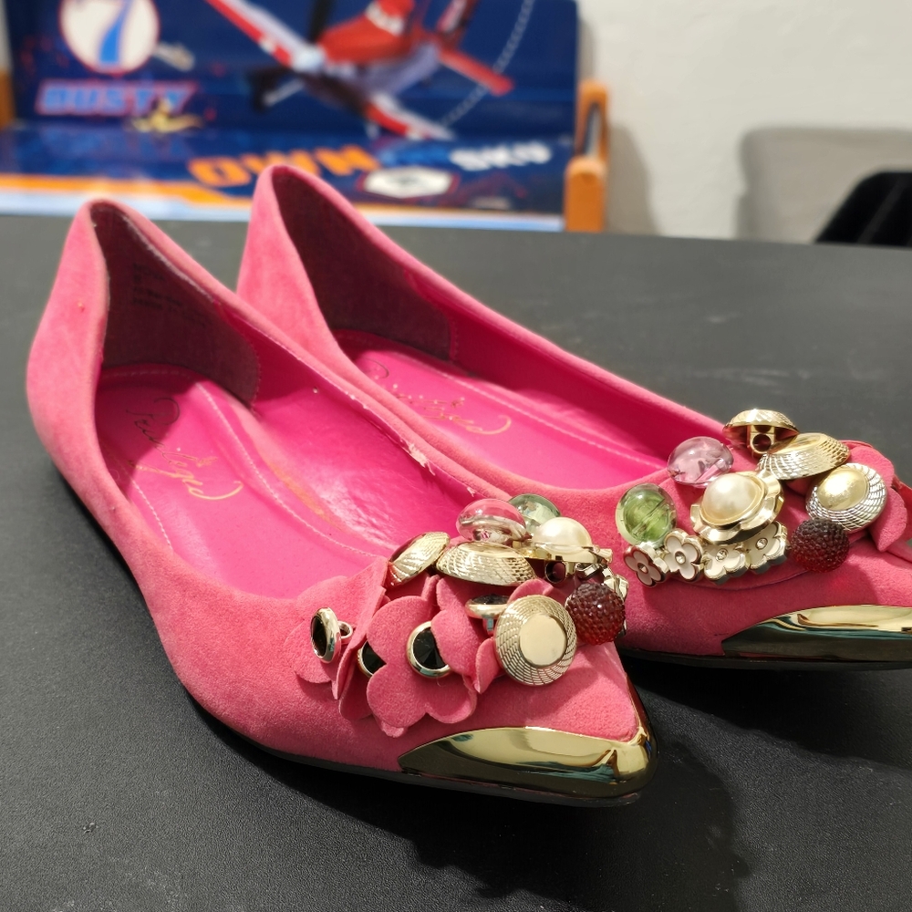 Fuchsia Ballerina Flats Shoes sz 7 - Picture 5 of 12